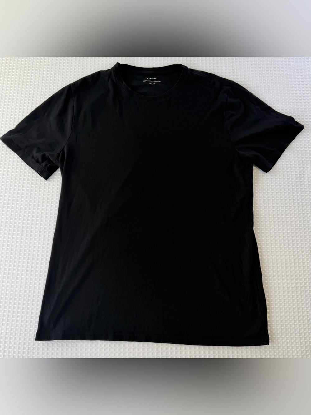Vince Mens 100% Pima Cotton Crewneck T-Shirt Short Sleeve Minimalist Tee Size XL